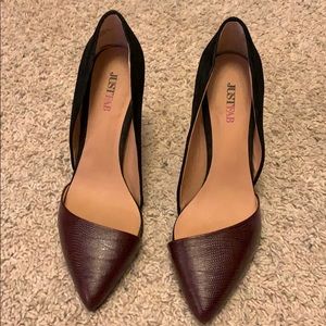 Dark burgundy heels